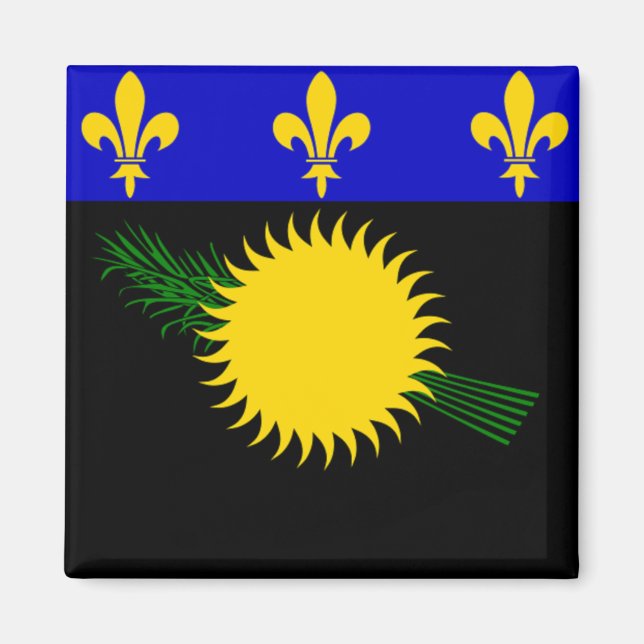 Aimant Drapeau de Guadeloupe (Devant)