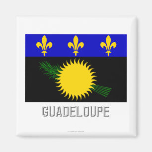 Aimant Drapeau de Guadeloupe avec nom