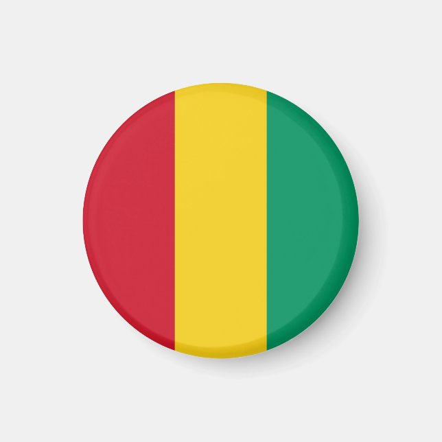 Aimant Drapeau de Guinée (Devant)