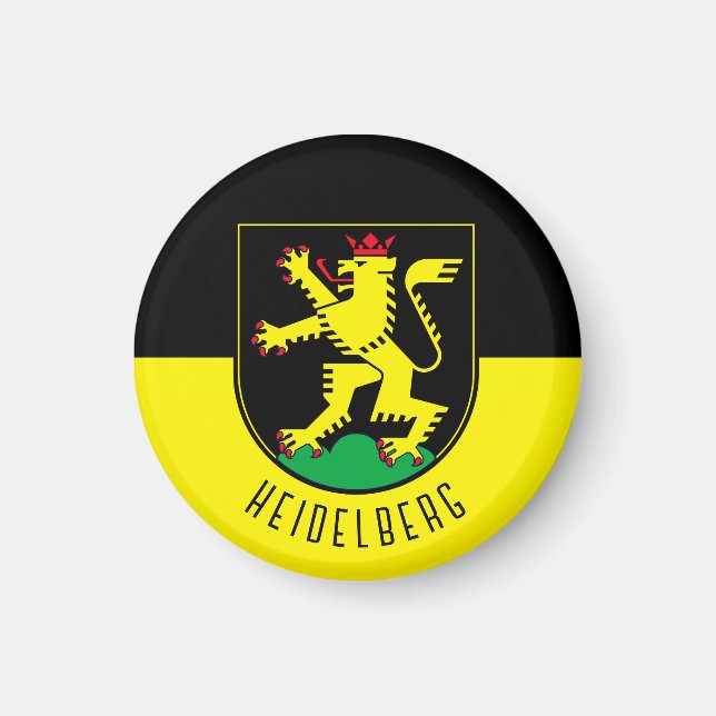 Aimant Drapeau de Heidelberg - ALLEMAGNE (Devant)