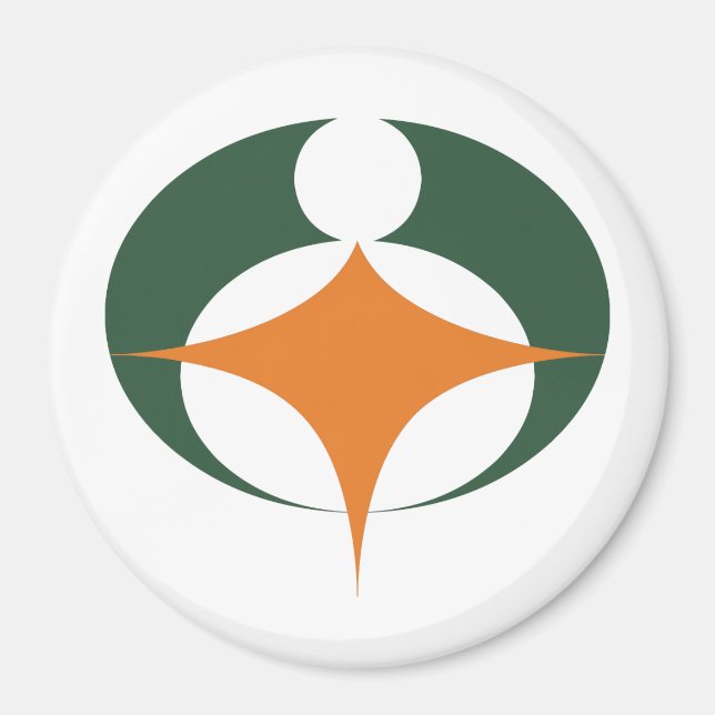 Aimant Drapeau de Koga, Shiga, Japon (Devant)