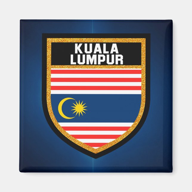 Aimant Drapeau de Kuala Lumpur (Devant)