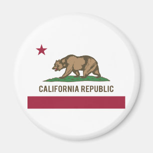 Aimant Drapeau de la Californie - Couleur
