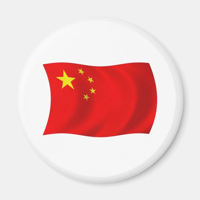 Aimant Drapeau de la Chine (Devant)