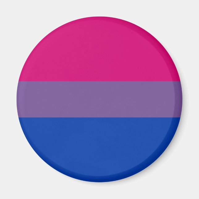 Aimant Drapeau de la fierté bi-sexuelle (Devant)