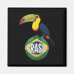 Aimant Drapeau de la fierté du Brésil Brasil Toucan Ballo