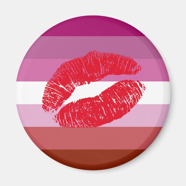 Aimant Drapeau de la fierté lesbienne (Devant)