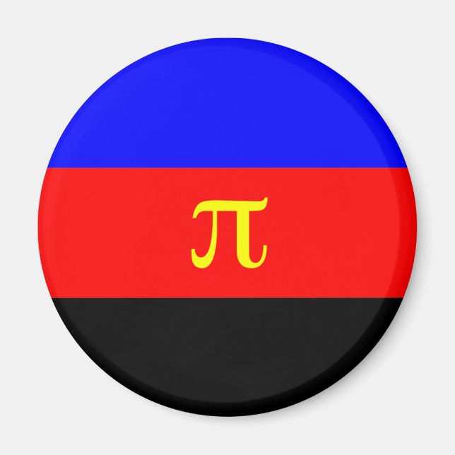 Aimant Drapeau de la Fierté polyamérale (Devant)