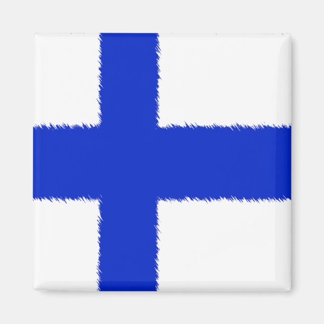 Aimant Drapeau de la Finlande (Devant)
