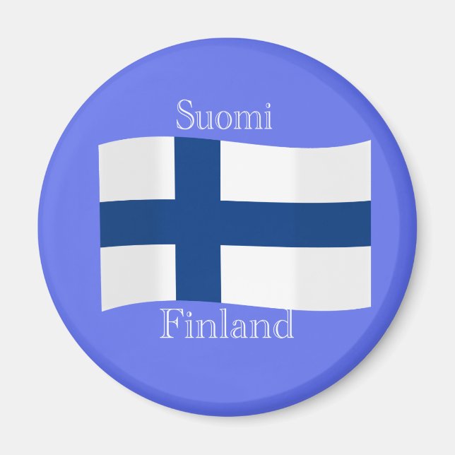 Aimant Drapeau de la Finlande (Devant)