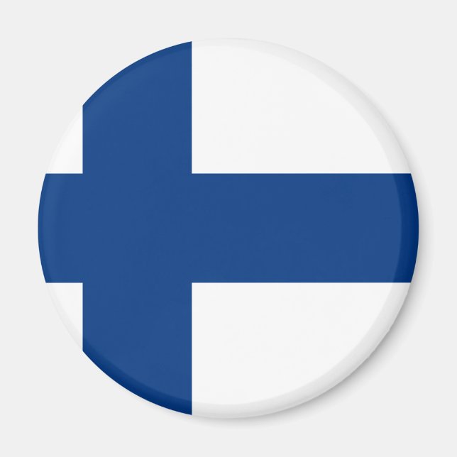 Aimant Drapeau de la Finlande (Suomen lippu, Flaga Finlan (Devant)