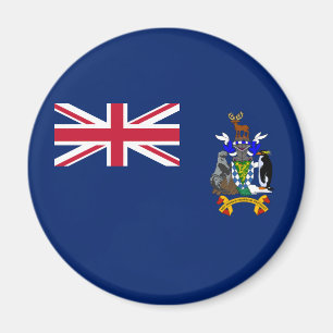 Aimant Drapeau de la Géorgie du Sud et des îles Sandwich 
