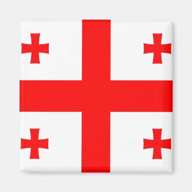 Aimant Drapeau de la Géorgie (pays) (Devant)