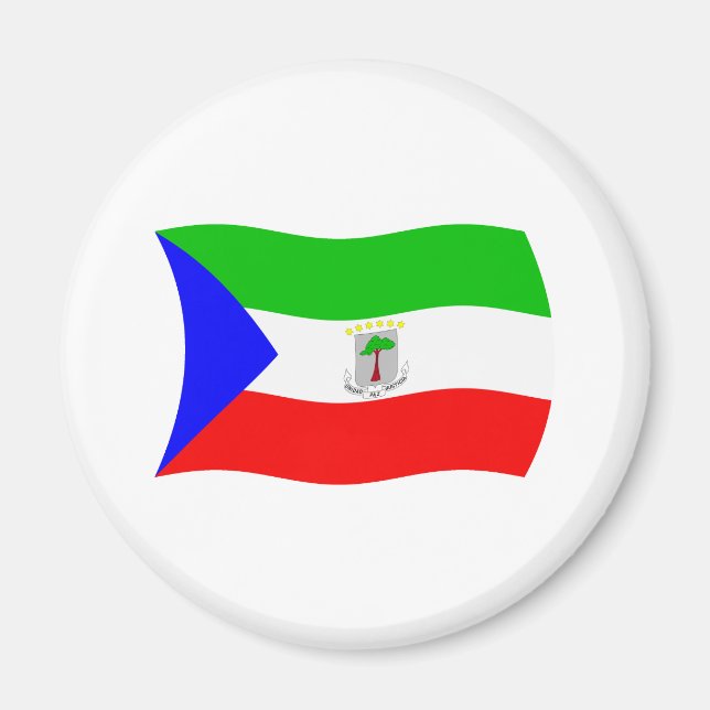 Aimant Drapeau de la Guinée Équatoriale (Devant)