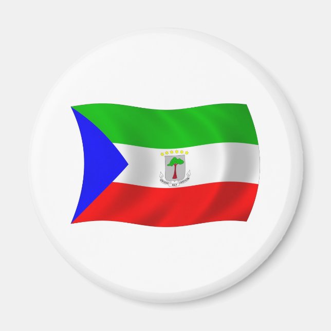 Aimant Drapeau de la Guinée Équatoriale (Devant)