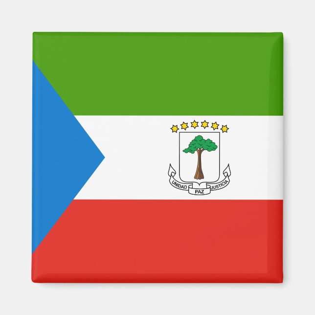 Aimant Drapeau de la Guinée équatoriale (Devant)