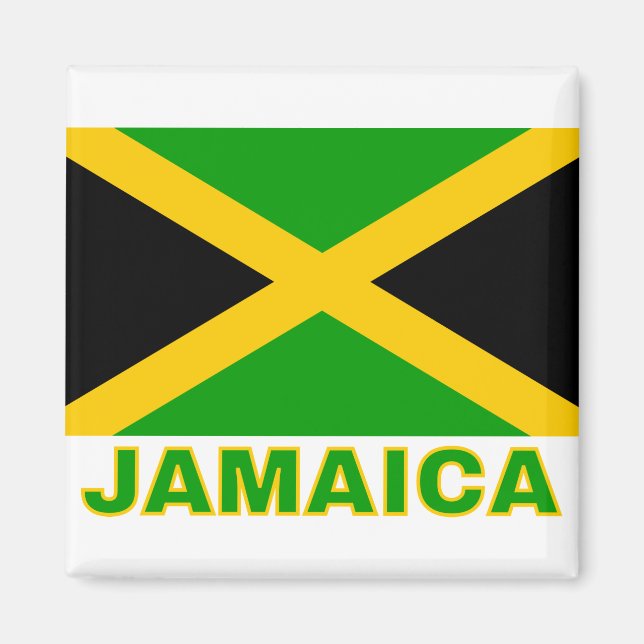 Aimant Drapeau de la Jamaïque (Devant)
