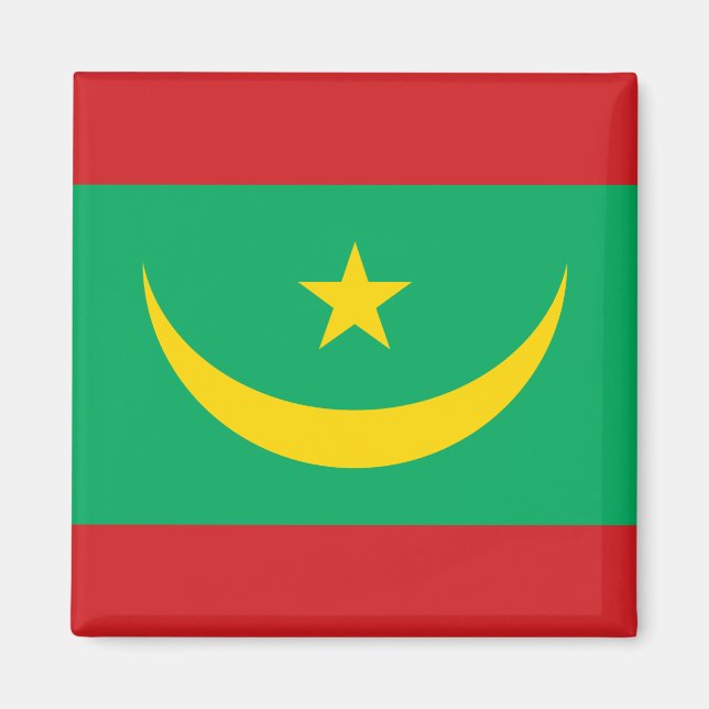 Aimant Drapeau de la Mauritanie (Devant)
