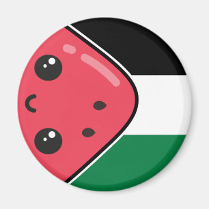 Aimant Drapeau de la Palestine mignonne avec Palestin san