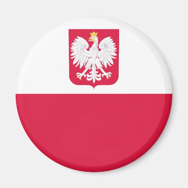 Aimant Drapeau de la Pologne (Devant)