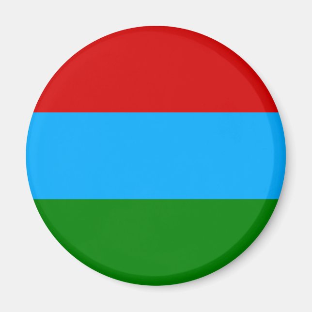 Aimant Drapeau de la République de Karelia (Devant)