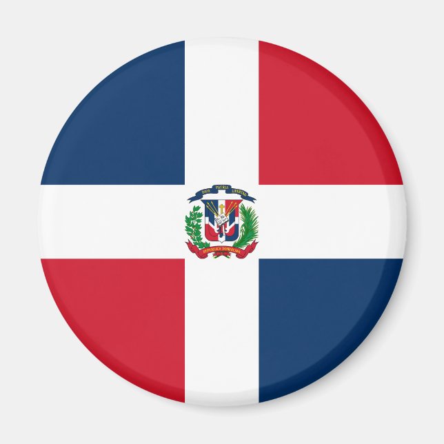 Aimant Drapeau de la République Dominicaine (Devant)