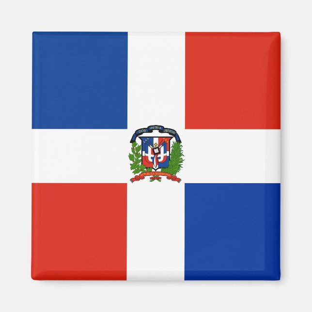 Aimant Drapeau de la République Dominicaine (Devant)