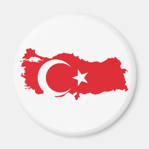 Aimant drapeau de la turquie symbole de forme silhouette