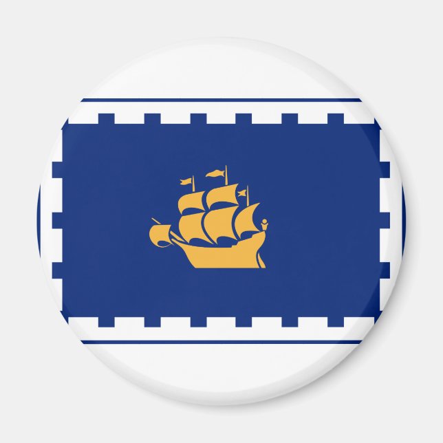 Aimant Drapeau de la ville de Québec (Devant)