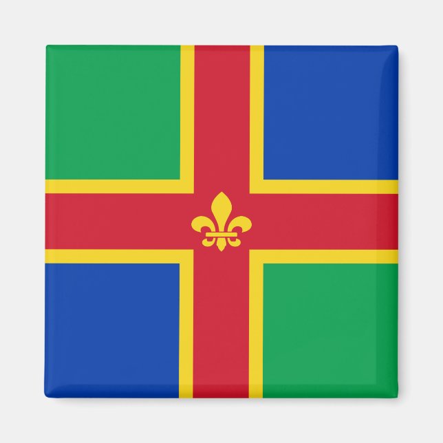 Aimant Drapeau de l'aimant Lincolnshire (Devant)