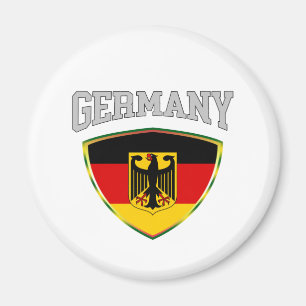 Aimant Drapeau De L'Allemagne & Emblem