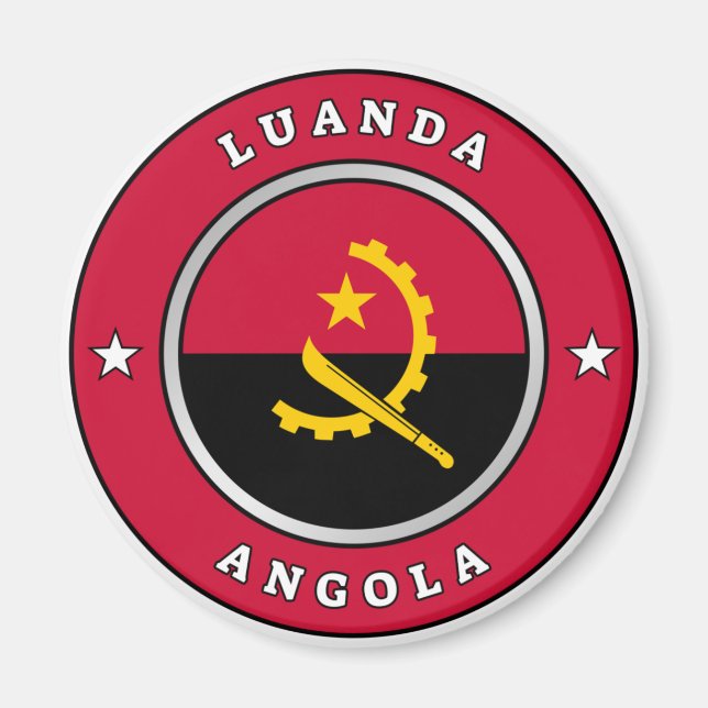 Aimant Drapeau de l'Angola (Devant)
