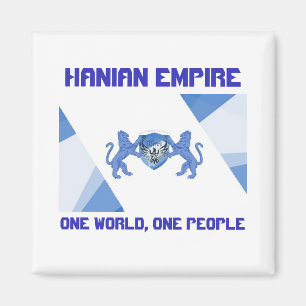 Aimant Drapeau de l'empire hanien One World One People Ma