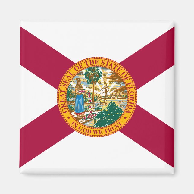 Aimant Drapeau de l'État de Floride (Devant)