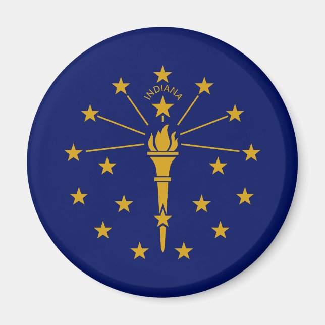 Aimant Drapeau de l'État de l'Indiana (Devant)