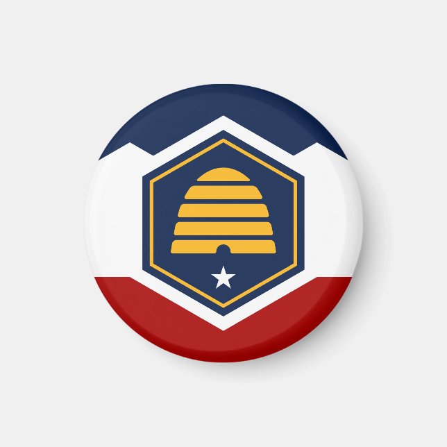 Aimant Drapeau de l'État de l'Utah USA (Devant)