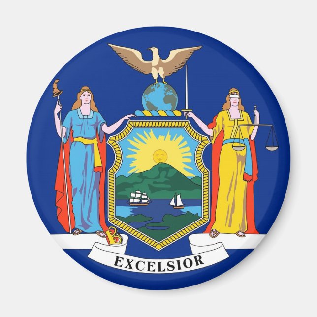 Aimant Drapeau de l'État de New York (Devant)