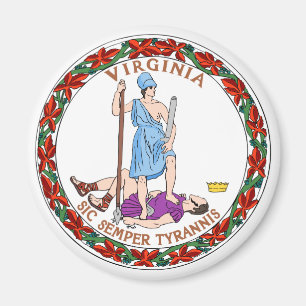 Aimant Drapeau de l'État de Virginie