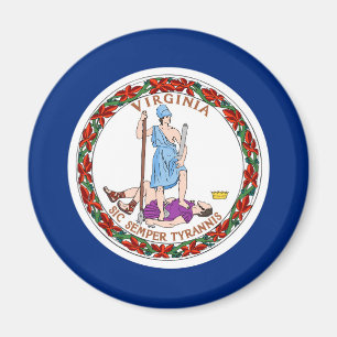 Aimant drapeau de l'état de virginie symbole de la républ