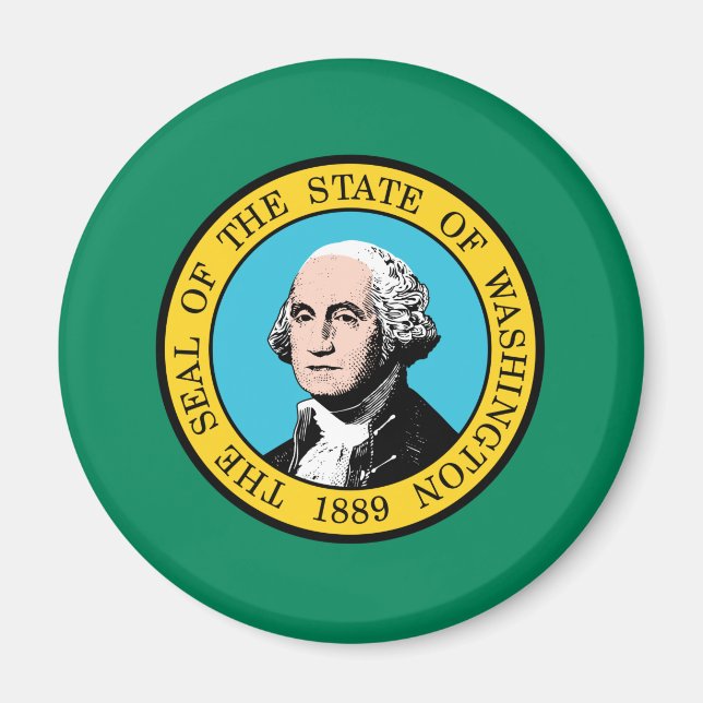 Aimant Drapeau de l'État de Washington (Devant)