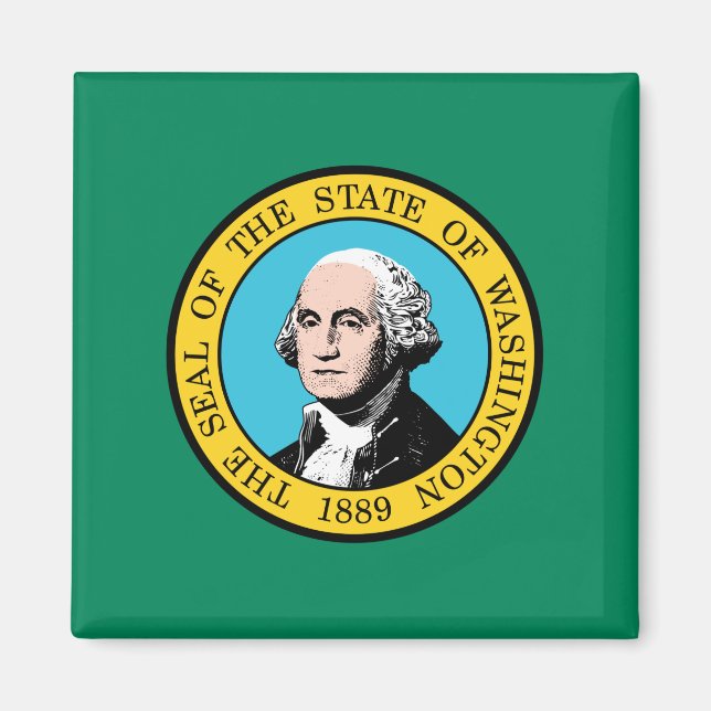 Aimant Drapeau de l'État de Washington (Devant)