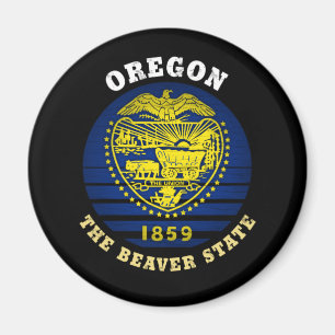 AIMANT DRAPEAU DE L'ÉTAT DU BEAVER D'OREGON