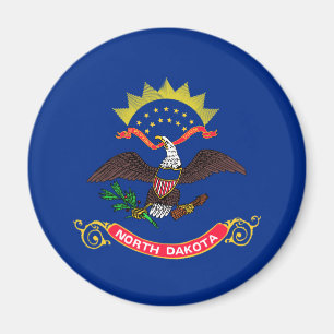 Aimant Drapeau de l'État du Dakota du Nord (Dakota du Nor