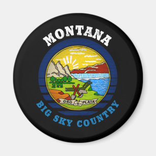 AIMANT DRAPEAU DE L'ÉTAT DU GRAND CIEL DE MONTANA