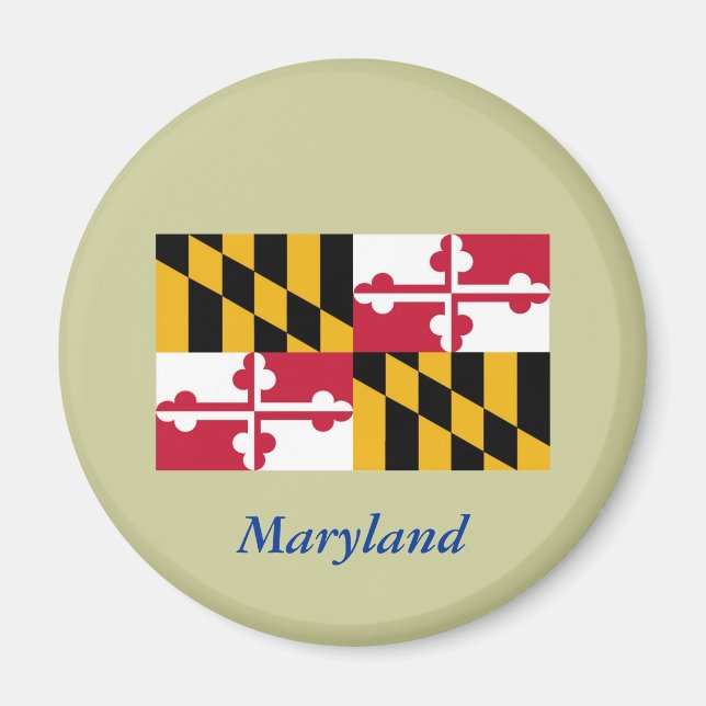 Aimant Drapeau de l'État du Maryland (Devant)