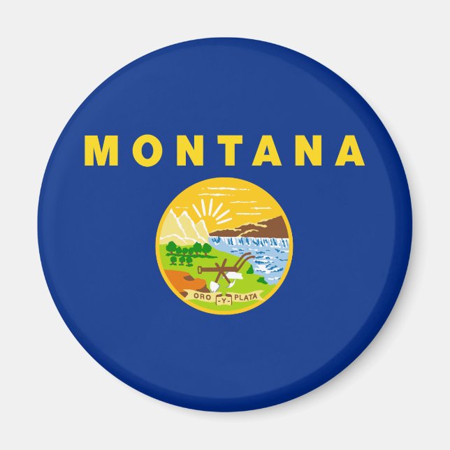 Aimant Drapeau de l'État du Montana (Devant)