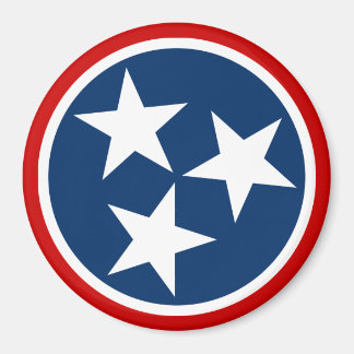Aimant Drapeau de l'État du Tennessee Bleu Blanc Étoiles