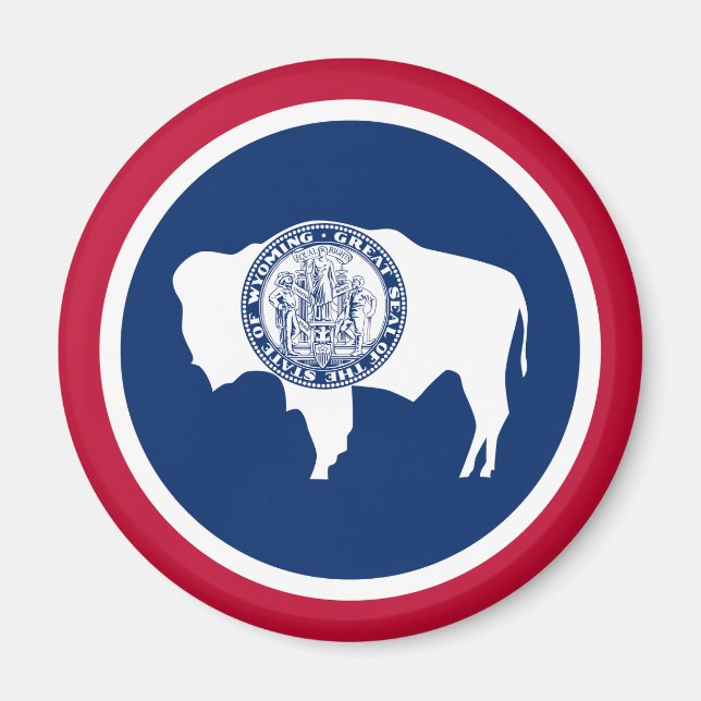 Aimant Drapeau de l'État du Wyoming (Devant)