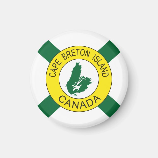 Aimant Drapeau de l'île du Cap-Breton (non officiel), Nou (Devant)