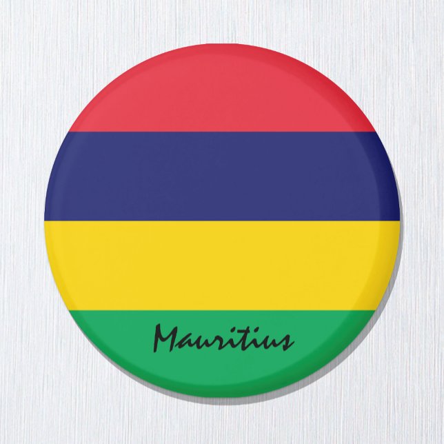 Aimant drapeau de l'île Maurice et Africain - fans de voy (Créateur téléchargé)
